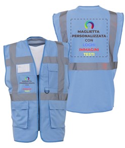 Gilet personalizzato con stampa frontale e sul retro Gilet personalizzato con stampa frontale e sul retro