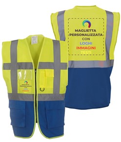 Gilet personalizzato con stampa frontale e sul retro Gilet personalizzato con stampa frontale e sul retro