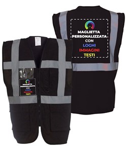 Gilet personalizzato con stampa frontale e sul retro Gilet personalizzato con stampa frontale e sul retro