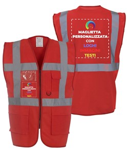Gilet personalizzato con stampa frontale e sul retro Gilet personalizzato con stampa frontale e sul retro