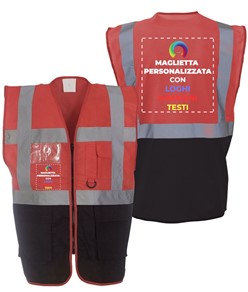 Gilet personalizzato con stampa frontale e sul retro Gilet personalizzato con stampa frontale e sul retro