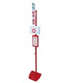 Piantana porta-estintore con coperta e cassetta pronto soccorso Safemax SafeHUB Piantana porta-estintore con coperta e cassetta pronto soccorso Safemax SafeHUB