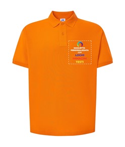 Polo personalizzata con stampa lato cuore Polo personalizzata con stampa lato cuore