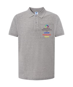 Polo personalizzata con stampa lato cuore Polo personalizzata con stampa lato cuore