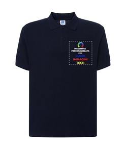 Polo personalizzata con stampa lato cuore Polo personalizzata con stampa lato cuore