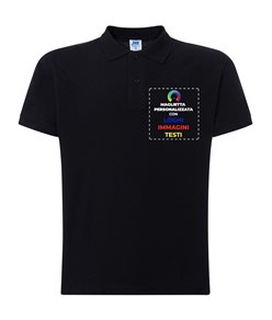 Polo personalizzata con stampa lato cuore Polo personalizzata con stampa lato cuore
