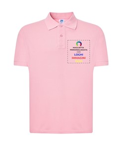 Polo personalizzata con stampa lato cuore Polo personalizzata con stampa lato cuore