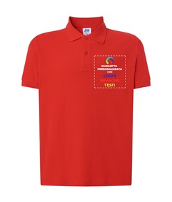 Polo personalizzata con stampa lato cuore Polo personalizzata con stampa lato cuore