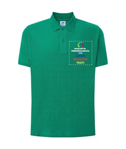 Polo personalizzata con stampa lato cuore Polo personalizzata con stampa lato cuore