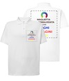 Polo personalizzata con stampa lato cuore e schiena Polo personalizzata con stampa lato cuore e schiena