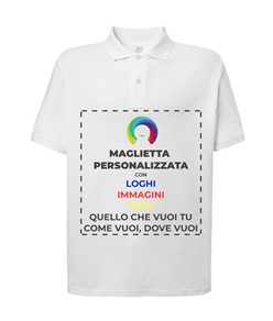 Polo personalizzata da uomo stampa fronte Polo personalizzata da uomo stampa fronte