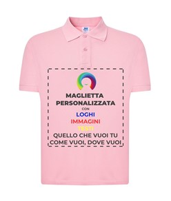 Polo personalizzata da uomo stampa fronte Polo personalizzata da uomo stampa fronte