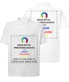 Polo personalizzata con stampa fronte e schiena Polo personalizzata con stampa fronte e schiena