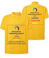 Polo personalizzata con stampa fronte e schiena Polo personalizzata con stampa fronte e schiena
