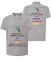Polo personalizzata con stampa fronte e schiena Polo personalizzata con stampa fronte e schiena
