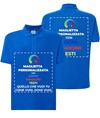Polo personalizzata con stampa fronte e schiena Polo personalizzata con stampa fronte e schiena