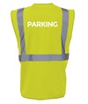 Gilet alta visibilità Safemax con scritta PARKING Gilet alta visibilità Safemax con scritta PARKING
