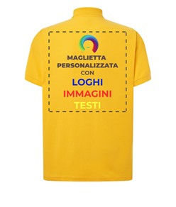 Polo personalizzata con stampa sul retro Polo personalizzata con stampa sul retro