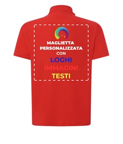 Polo personalizzata con stampa sul retro Polo personalizzata con stampa sul retro
