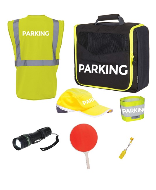 Kit Safemax con articoli per parcheggiatori