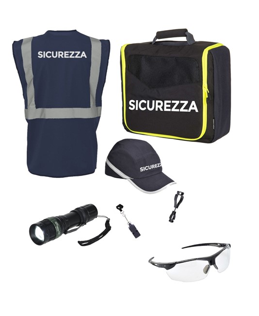 Kit Safemax con articoli per servizio di sicurezza