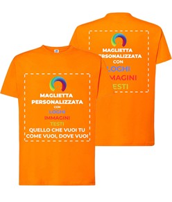 T-shirt personalizzata con stampa fronte e schiena