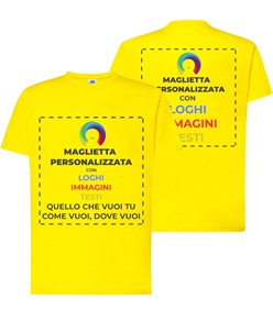 T-shirt personalizzata con stampa fronte e schiena