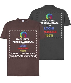 T-shirt personalizzata con stampa fronte e schiena