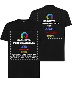 T-shirt personalizzata con stampa fronte e schiena