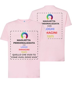 T-shirt personalizzata con stampa fronte e schiena