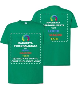 T-shirt personalizzata con stampa fronte e schiena