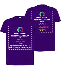 T-shirt personalizzata con stampa fronte e schiena