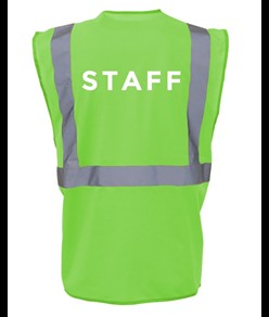 Gilet alta visibilità Safemax con scritta STAFF