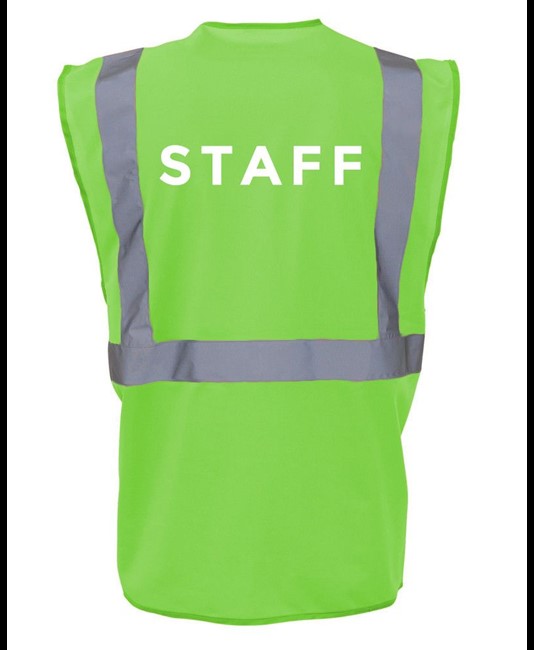Gilet alta visibilità Safemax con scritta STAFF