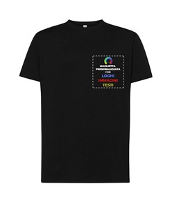 T-shirt personalizzata con stampa lato cuore