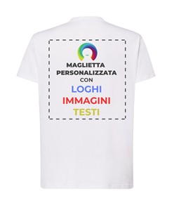 T-shirt personalizzata con stampa su schiena
