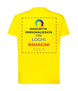 T-shirt personalizzata con stampa su schiena
