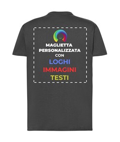 T-shirt personalizzata con stampa su schiena