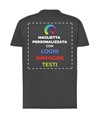 T-shirt personalizzata con stampa su schiena T-shirt personalizzata con stampa su schiena