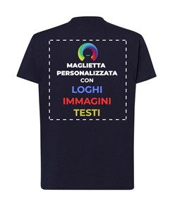 T-shirt personalizzata con stampa su schiena