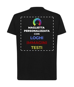 T-shirt personalizzata con stampa su schiena