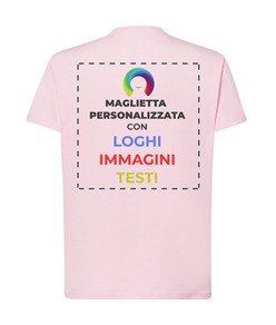 T-shirt personalizzata con stampa su schiena