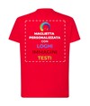 T-shirt personalizzata con stampa su schiena T-shirt personalizzata con stampa su schiena