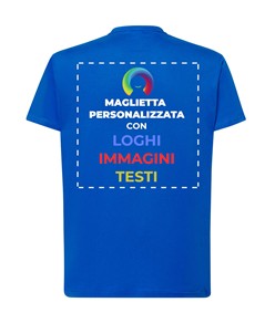 T-shirt personalizzata con stampa su schiena