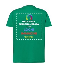T-shirt personalizzata con stampa su schiena