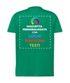 T-shirt personalizzata con stampa su schiena T-shirt personalizzata con stampa su schiena