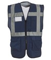 Gilet blu multitasche Safemax per Servizio di Sicurezza