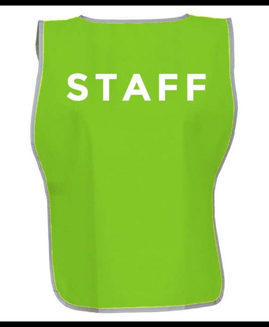 Pettorina alta visibilità Safemax con scritta STAFF