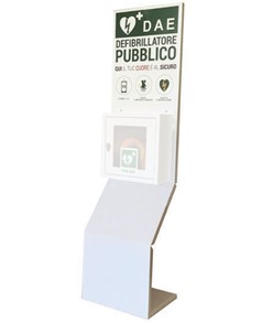 Totem metallico per defibrillatore