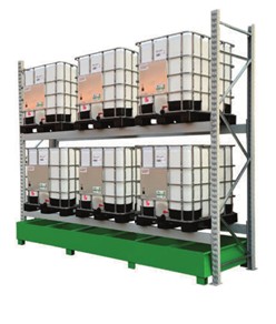 Scaffalatura metallica con vasca